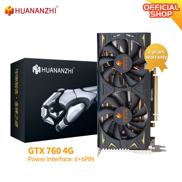 HUANANZHI GTX 650 760 950 960 970 1050TI 1060 2G 4G 6G Graphics Card RX 550 560 4G GDDR4 GDDR5 VGA HDMI-Compatibl Video Cards