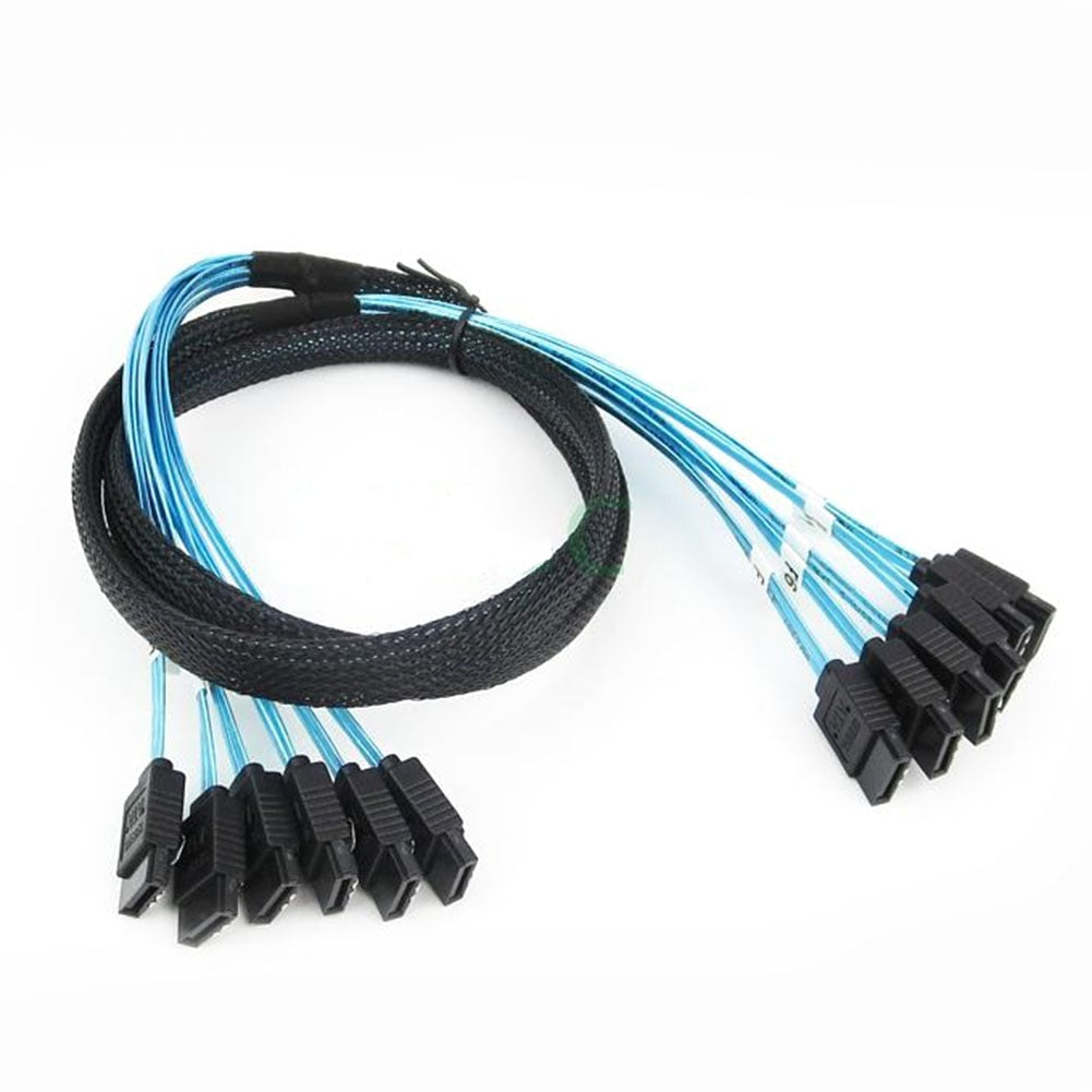 Breakout Cable Hard Drive Splitter Cable SATA 3.0 III 6Gbps SAS Cable for HDD Drive Server SATA 7 Pin to SATA 7 Pin Data Cable