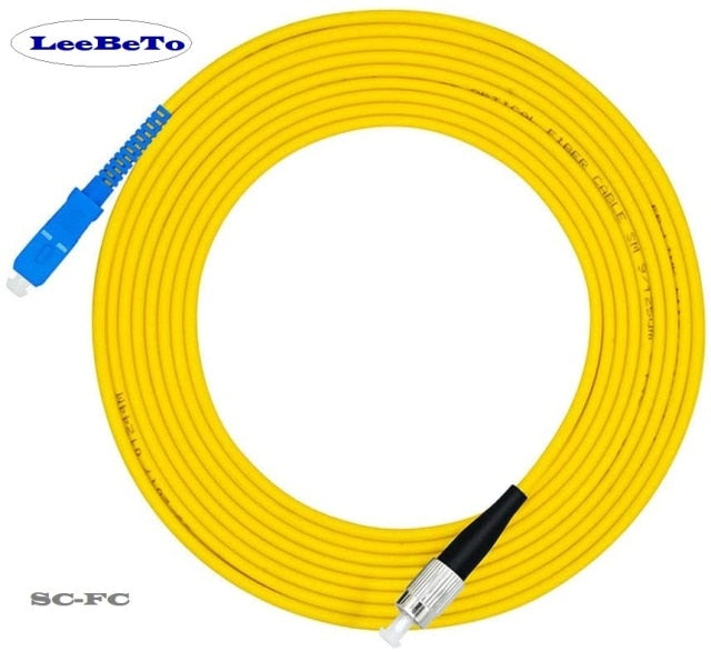 FC to FC SC to SC LC to LC  ST to ST SC to SC  Fiber Patch Cord Jumper Cable SM Simplex Single Mode Optic for Network 3m 5m 10m