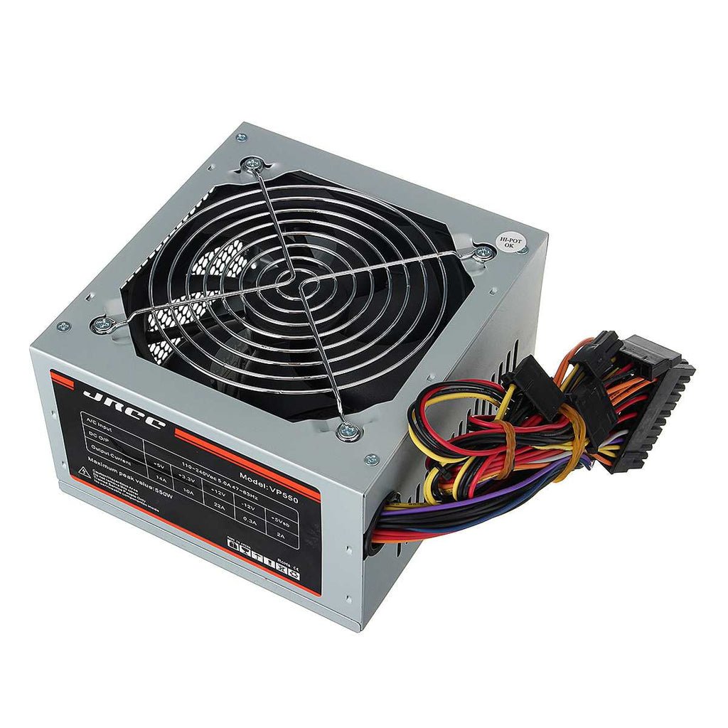 550W 12V Power Supply Passive PFC Silent Fan ATX 20/24pin 2.0 PC Computer SATA Gaming PC Power Supply