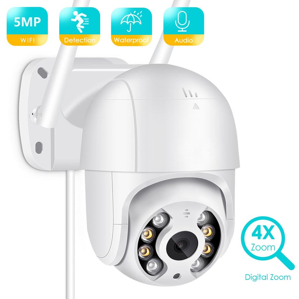 BESDER 5MP PTZ IP Camera Wifi Outdoor AI Human Detection Audio 1080P Wireless Security CCTV P2P RTSP 4X Digital Zoom Wifi Camera