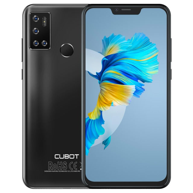 Cubot C20 Smartphone NFC 12MP Quad AI Camera 4GB+64GB Mobile Phones 4G LTE Celular 6.18 Inch FHD+ 4200mAh Android 10 Cell Phone