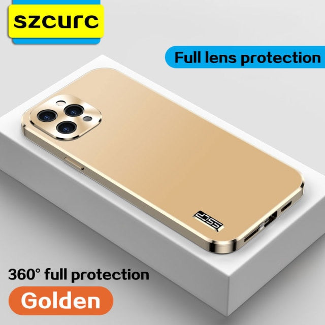 High-end luxury For iPhone 13 Pro Max Case New 360° Magnetic Adsorption Metal Glass Phone sleeve.iPhone 12 Pro max phone cover
