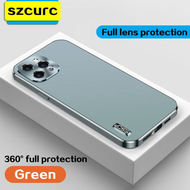 High-end luxury For iPhone 13 Pro Max Case New 360° Magnetic Adsorption Metal Glass Phone sleeve.iPhone 12 Pro max phone cover