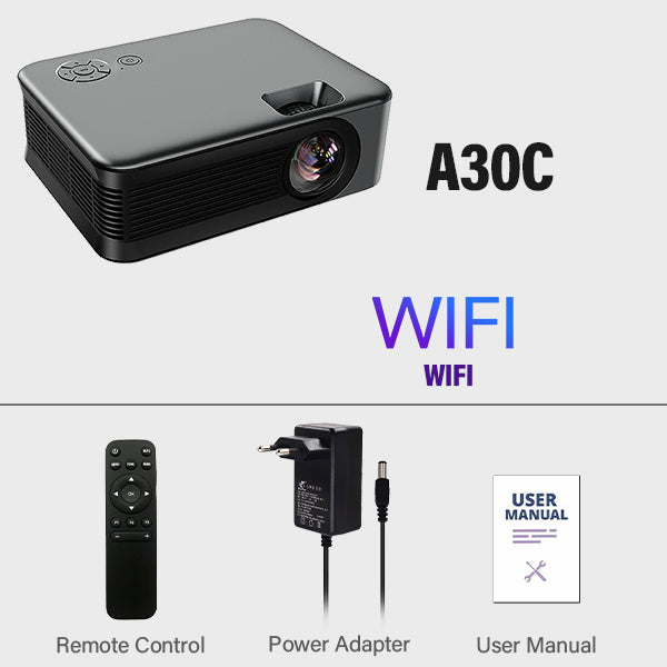 MINI Projector AUN A30C Pro Smart TV Box Home Theater Projectors Cinema Mirror Phone LED Video Projector for Home 4k Video