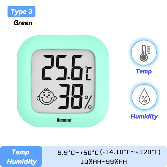 LCD Electronic Temperature Humidity Meter Indoor Outdoor Thermometer Hygrometer with Alarm Clock Home Weather Humidity Monitor