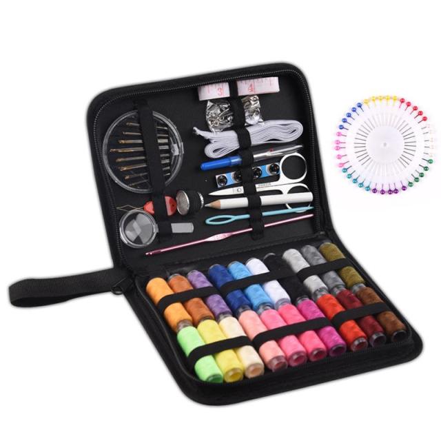 1 Set Portable Household Sewing Kit Box DIY Embroidery Handwork Tool Needles Thread Scissor Set Home Supplies Travel Accessories