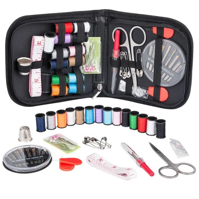 1 Set Portable Household Sewing Kit Box DIY Embroidery Handwork Tool Needles Thread Scissor Set Home Supplies Travel Accessories