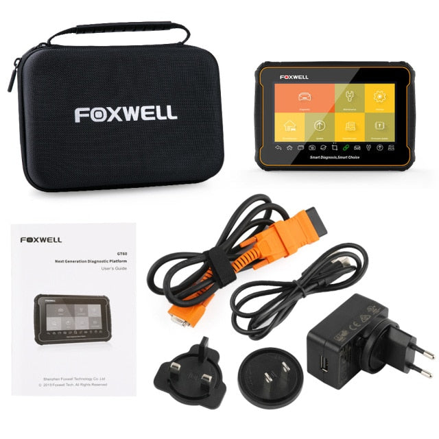 Foxwell GT60 OBD2 Professional Car Diagnostic Tool All System All Makes Free DPF EPB A/F 24 Reset ODB2 OBD2 Automotive Scanner