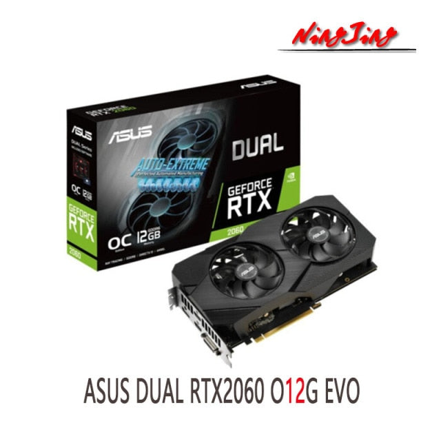 ASUS DUAL RTX2060 O6G EVO 2060 GDDR6  6G  192 Bit Video Cards GPU Graphic Card DeskTop CPU Motherboard NEW O6G O12G