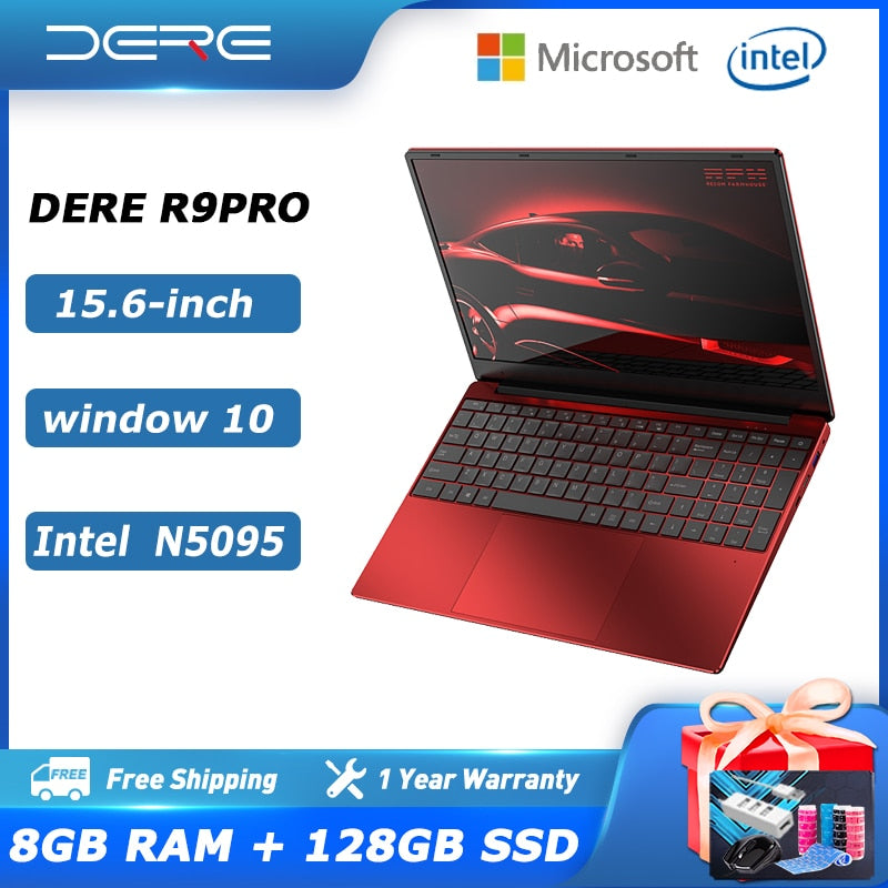 Dere Laptop R9 Pro 15.6-inch 8GB RAM 128GB SSD Intel Celeron N5095 Lea ...
