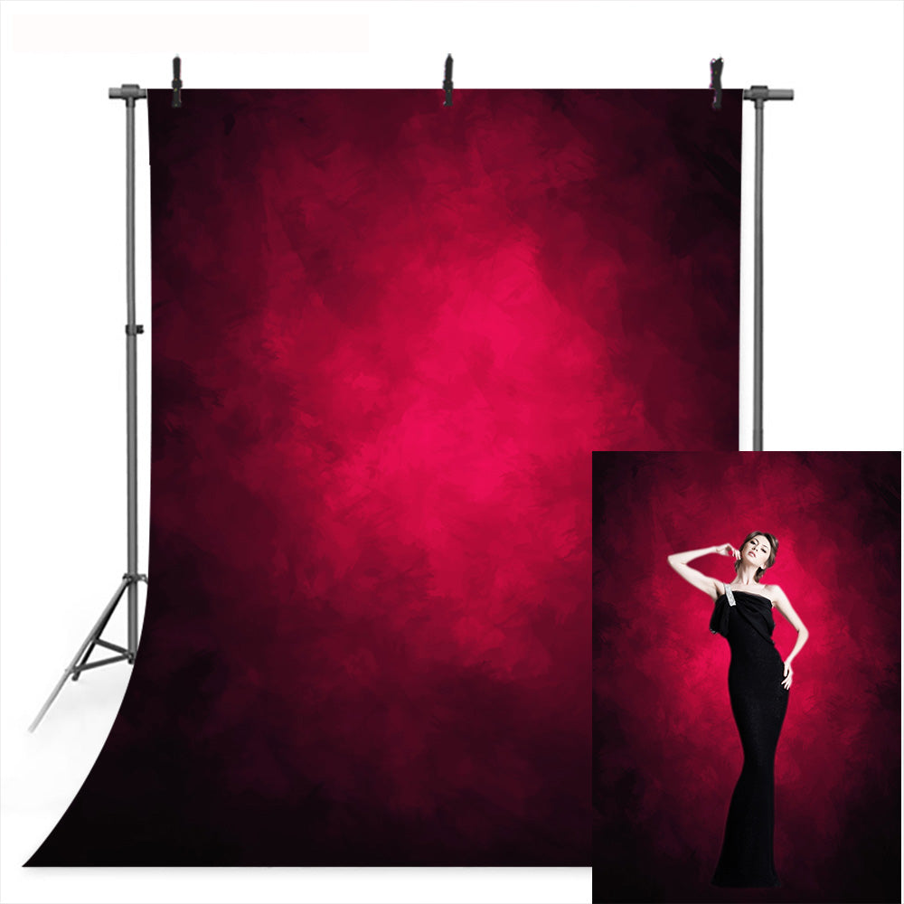 Abstract Photography Backdrop Old Master Character Portrait Background for Photo Studio Red Texture Photoshoot Supplies Props