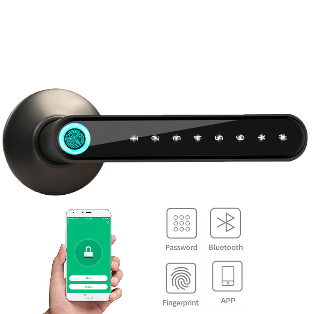 Electronic Lock Bluetooth Keyless Handle Digital Smart Door Lock