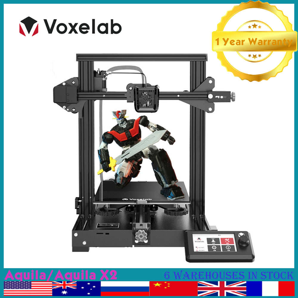 Voxelab Aquila 3d Printer Silent Mainboard DIY 3d Printer Kit Open Source 220*220*250mm Carborundum Building Bed Resume Printing