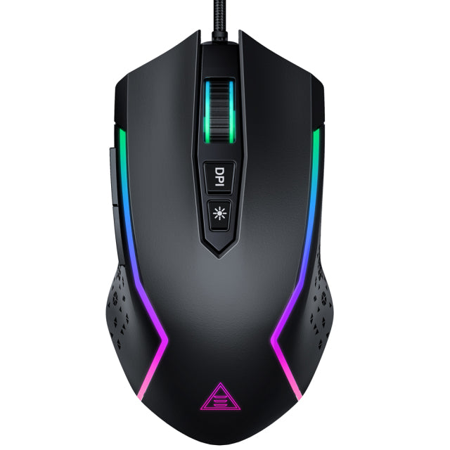 EKSA EM100 USB PC Gaming Mouse RGB 8000DPI LED Optical Wired Mouse for Computer Gamer Mice Mause with 7 Programmable Buttons