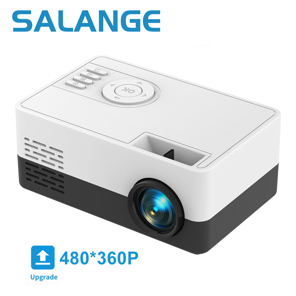 Salange J15 Pro Led Mini Projector for Home Theater 480x360 Pixels 1080P Supported  HDMI-Compatible USB Audio Video Mini Beamer