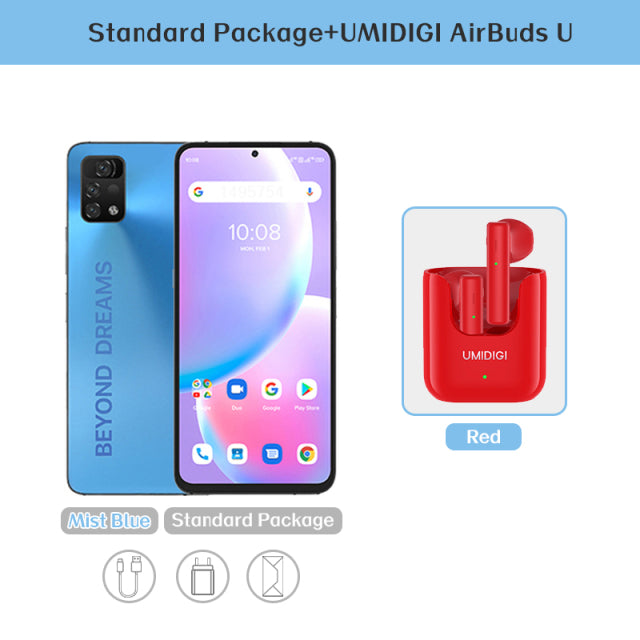 UMIDIGI A11 Pro Max 4/8GB+128GB Global Version Smartphone 6.8&quot;FHD+Screen Helio G80 48MP AI Triple Camera 5150mAh