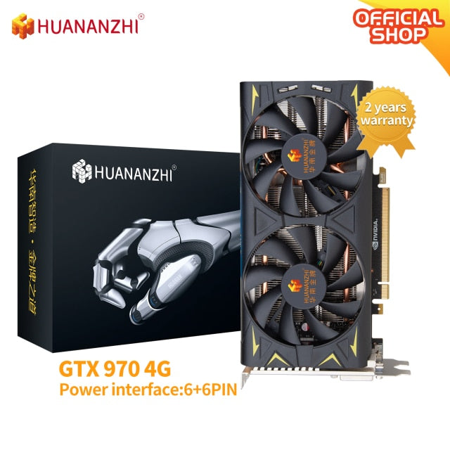 HUANANZHI GTX 650 760 950 960 970 1050TI 1060 2G 4G 6G Graphics Card RX 550 560 4G GDDR4 GDDR5 VGA HDMI-Compatibl Video Cards