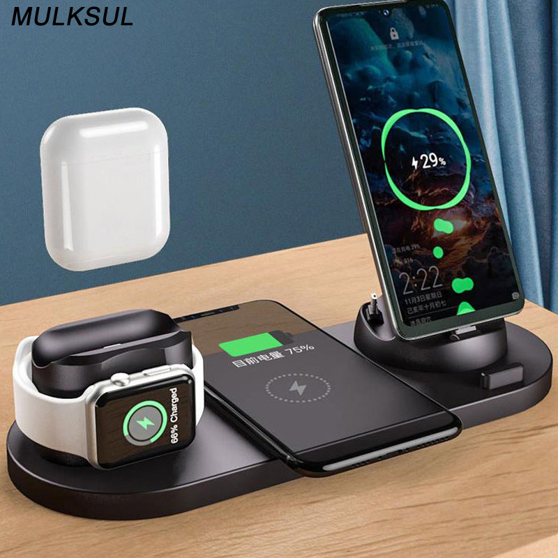 2022 Wireless Charger for iPhone 12 Pro for iphon Fast charger10W Fast Charging Pad for Apple Watch 6 in 1 Charging Dock Station