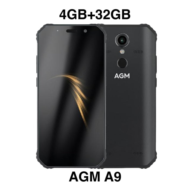 OFFICIAL AGM A9 JBL Co-Branding 5.99 & FHD+ 4G+32G Android 8.1 Rugged Phone 5400mAh IP68 Waterproof Smartphone Quad-Box Speakers