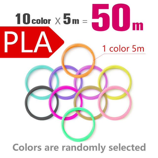 PLA/ABS 3D Pen Filament 10/20 Rolls 10M Diameter 1.75mm 200M Plastic Filament for 3D Pen 3D Printer pen,Color does not repeat