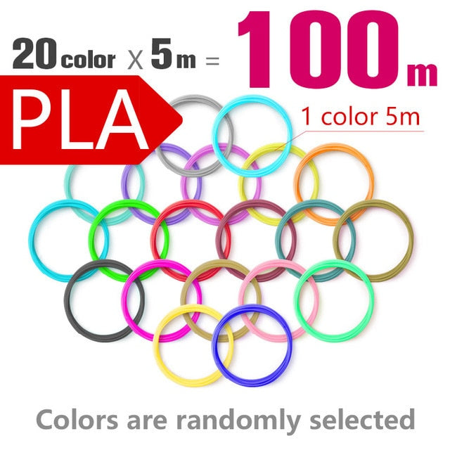 PLA/ABS 3D Pen Filament 10/20 Rolls 10M Diameter 1.75mm 200M Plastic Filament for 3D Pen 3D Printer pen,Color does not repeat