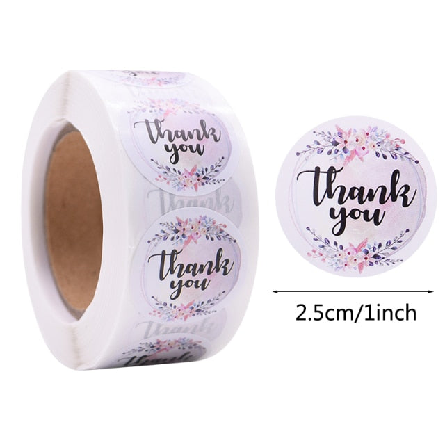 Gift Sealing Stickers 500pcs Thank You Love Design Diary Scrapbooking Stickers Festival Birthday Party Gift Decorations Labels