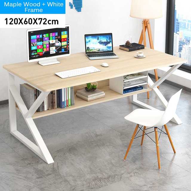 Large Wood Office Laptop Workstation Home Gaming Desk