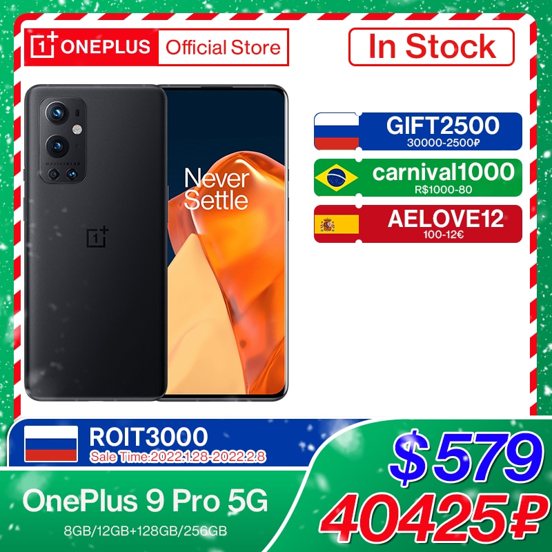 OnePlus 9 Pro 5G Smartphone 8GB 128GB Snapdragon 888 120Hz Fluid Display 2.0 Hasselblad 50MP Ultra-Wide OnePlus Official Store