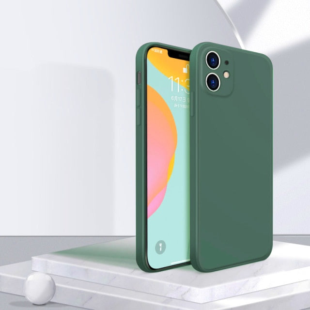 Original Official Liquid Case For iPhone 13 12 11 Pro Max 12 Mini Case For iPhone XS Max X XR 7 8 Plus 360 Full Cover