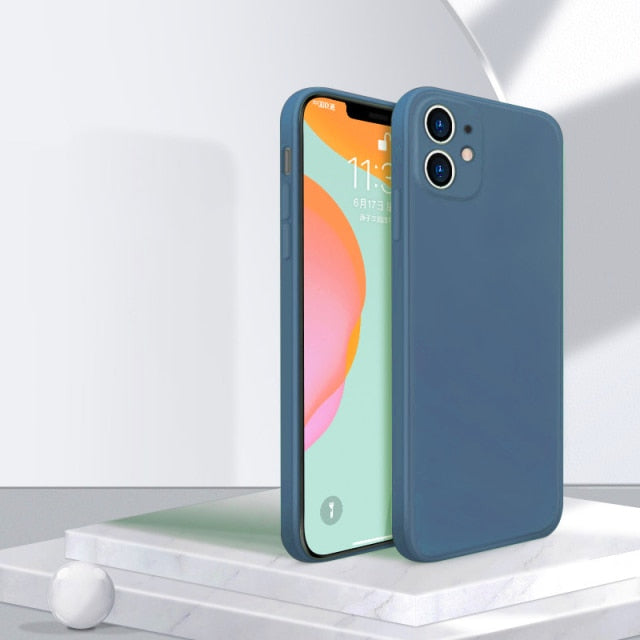 Original Official Liquid Case For iPhone 13 12 11 Pro Max 12 Mini Case For iPhone XS Max X XR 7 8 Plus 360 Full Cover