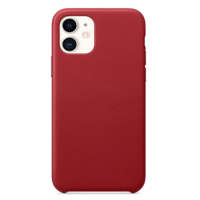 Official PU Genuine Leather Case For iPhone 13 Pro Max 12 mini 11 pro max Case for iphone XR XS X 7 8 Plus SE 2020 Cases