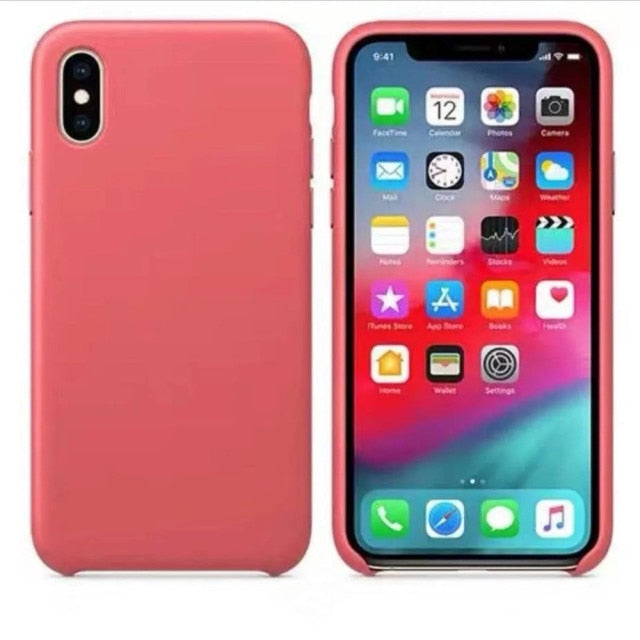 Official PU Genuine Leather Case For iPhone 13 Pro Max 12 mini 11 pro max Case for iphone XR XS X 7 8 Plus SE 2020 Cases