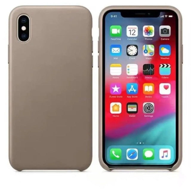 Official PU Genuine Leather Case For iPhone 13 Pro Max 12 mini 11 pro max Case for iphone XR XS X 7 8 Plus SE 2020 Cases