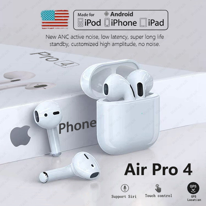 Original Air Pro 4 TWS Wireless Headphones Bluetooth 5.0 Earphone In Ear Earbuds Gaming Headset For Xiaomi iPhone Apple Earphone