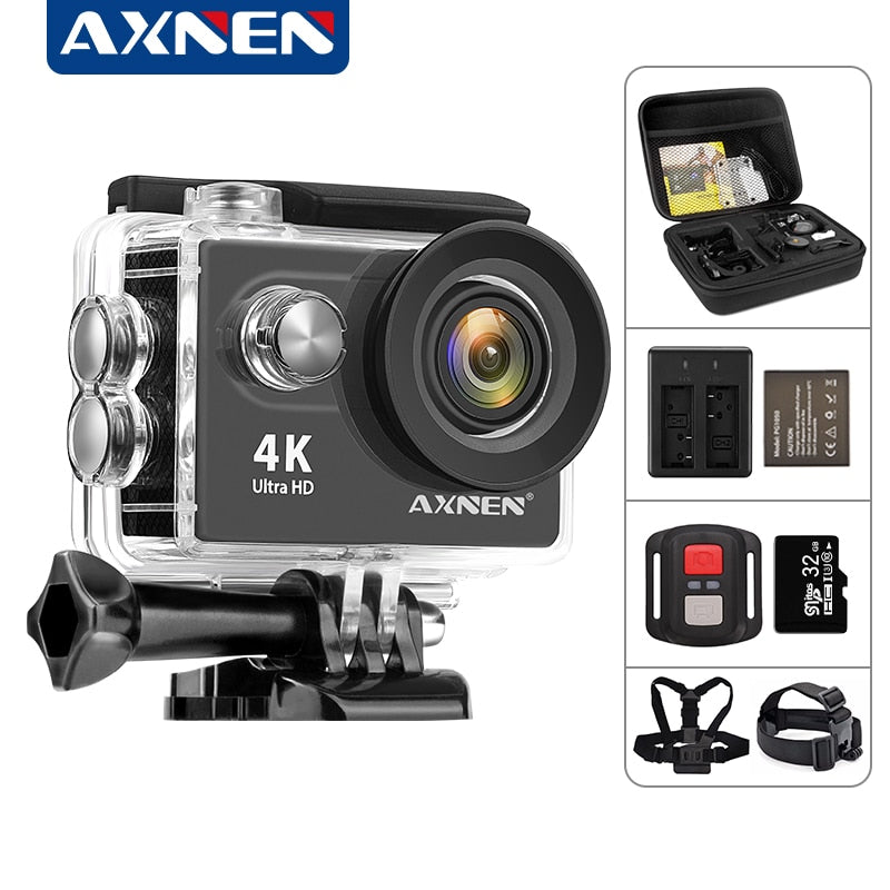 AXNEN H9R H9 Action Camera Ultra HD 4K 30fps WiFi 2.0-inch 170D Underwater Waterproof Helmet Video Recording Cameras Sport Cam