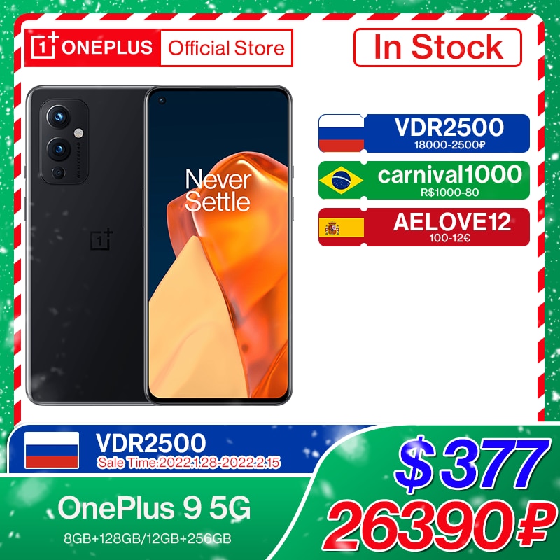 OnePlus 9 Global Rom 5G Snapdragon 888 8GB 128GB Smartphone 6.5‘’ 120Hz Fluid AMOLED Hasselblad Camera OnePlus Official Store