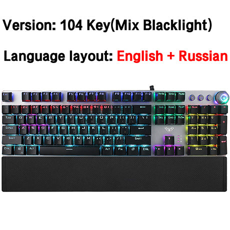 AULA F3087/F2068/F2088 Game mechanical keyboard  87/104 KEYS computer keyboard laptop keyboard Russian Hebrew Spanish Arabic