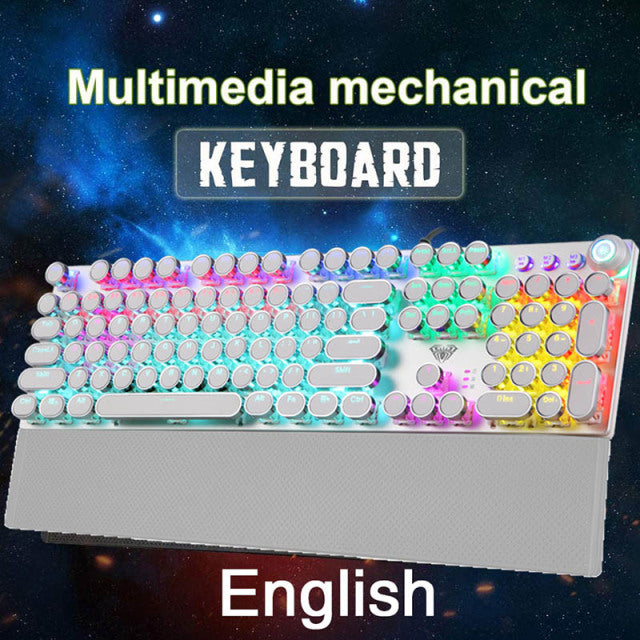 AULA F3087/F2068/F2088 Game mechanical keyboard  87/104 KEYS computer keyboard laptop keyboard Russian Hebrew Spanish Arabic