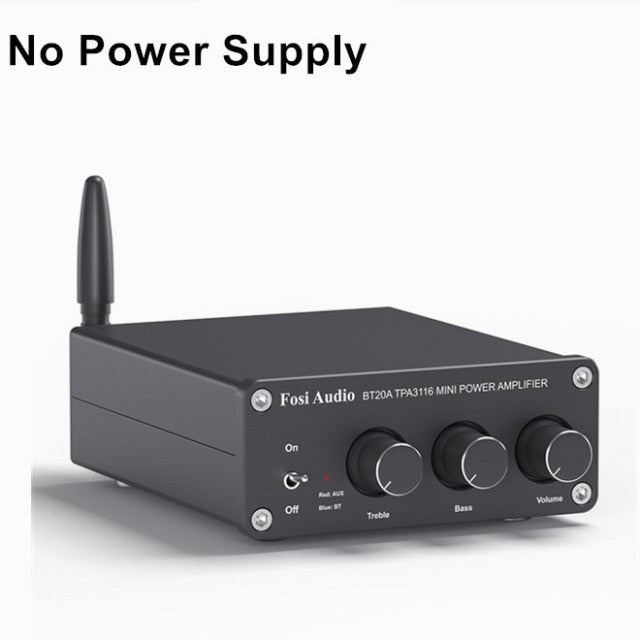 Fosi Audio BT20A Bluetooth TPA3116D2 Sound Power Amplifier 100W Mini HiFi Stereo Class D Amp Bass Treble For Home Theater