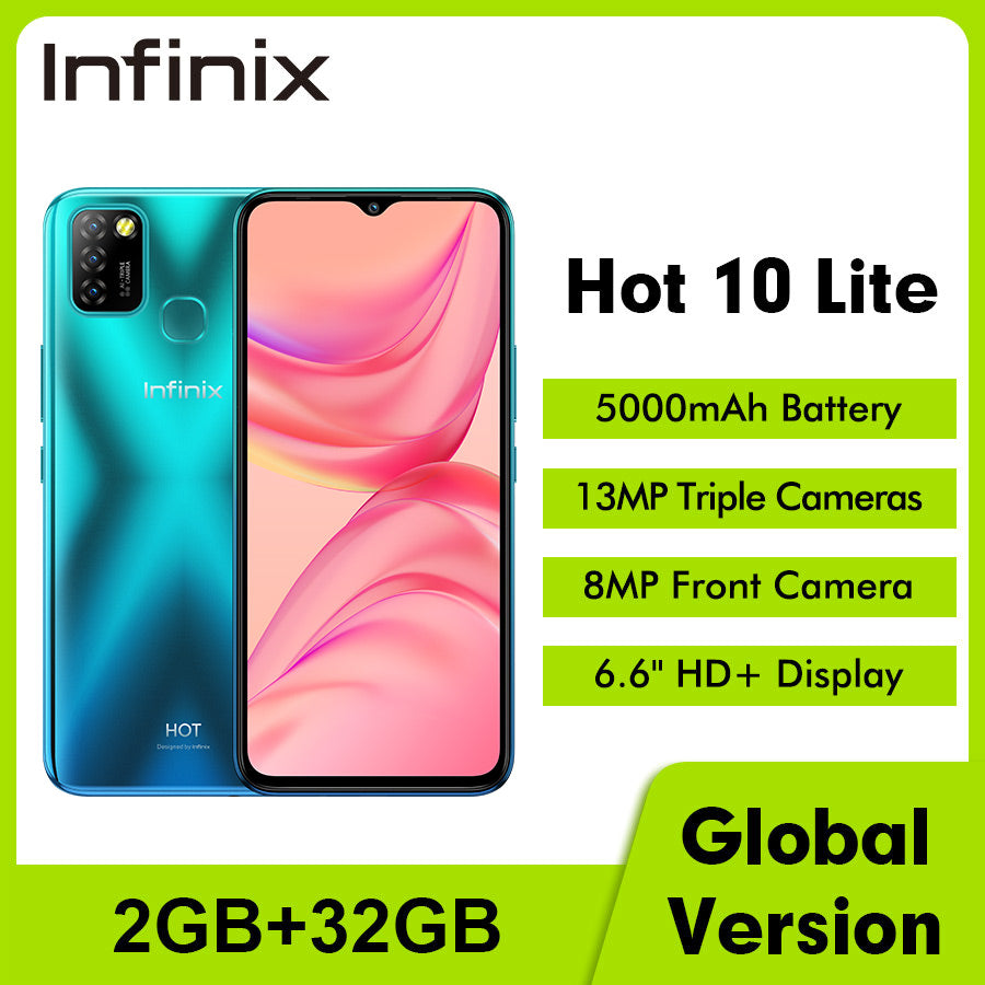 Global Version Infinix Hot 10 Lite X657C 6.6''HD+ 2GB 32GB