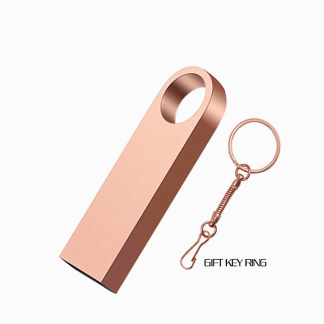 metal USB Flash Drive 128GB U Disk 4GB 64GB Pen Drive 8GB 16GB Memory Stick 32BG  cartao de memoria 128gb