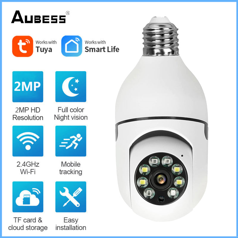 E27 Bulb Lamp Surveillance Wireless IP Camera