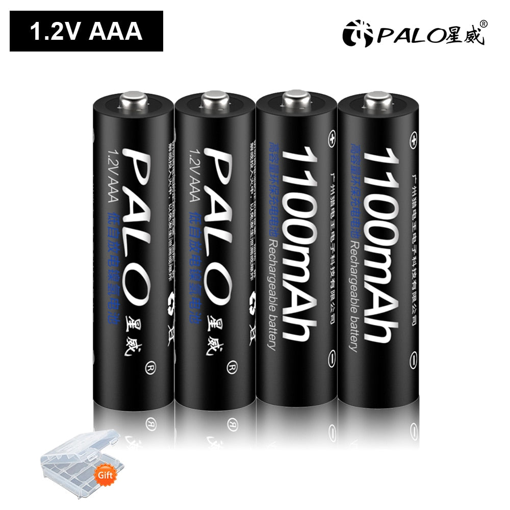 PALO 4-16Pcs 1100mAh AAA Rechargeable Battery 1.2V Ni-MH AAA Battery Rechargeable 3A Batteries Battery Rechargeable aaa Battey