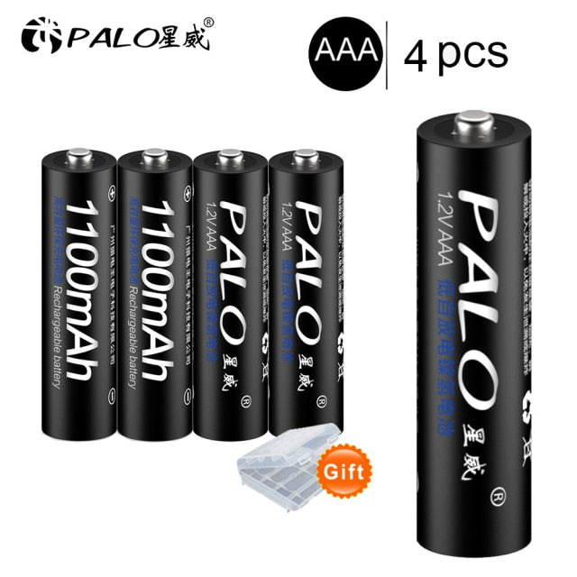 PALO 4-16Pcs 1100mAh AAA Rechargeable Battery 1.2V Ni-MH AAA Battery Rechargeable 3A Batteries Battery Rechargeable aaa Battey