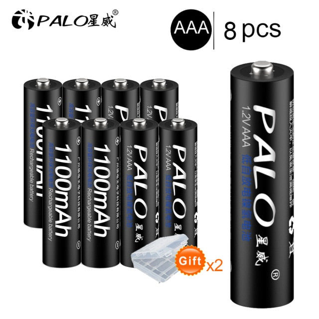 PALO 4-16Pcs 1100mAh AAA Rechargeable Battery 1.2V Ni-MH AAA Battery Rechargeable 3A Batteries Battery Rechargeable aaa Battey