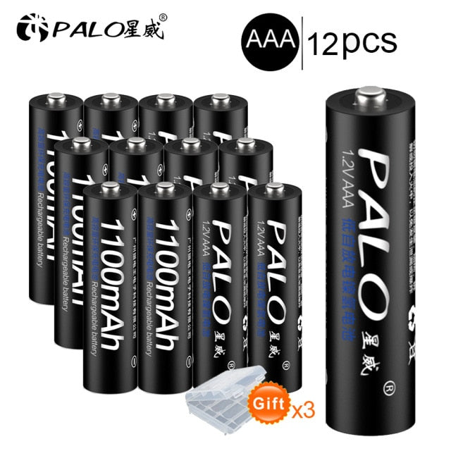 PALO 4-16Pcs 1100mAh AAA Rechargeable Battery 1.2V Ni-MH AAA Battery Rechargeable 3A Batteries Battery Rechargeable aaa Battey