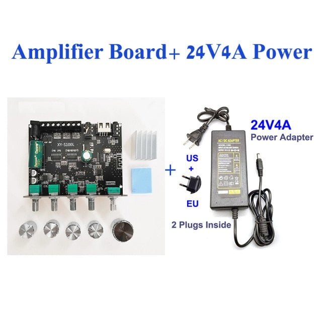 2*50W+100W Power Subwoofer Bluetooth Amplifier Board Sound Class D Home Theater Audio Stereo Equalizer AUX Amp