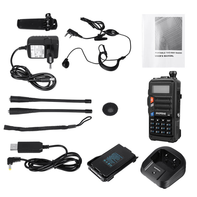 Walkie Talkie Tri-Band 10W Powerful CB Radio Transceiver VHF UHF 136-174Mhz/220-260Mhz/400-520Mh 10km Long Range Up of uv-5r