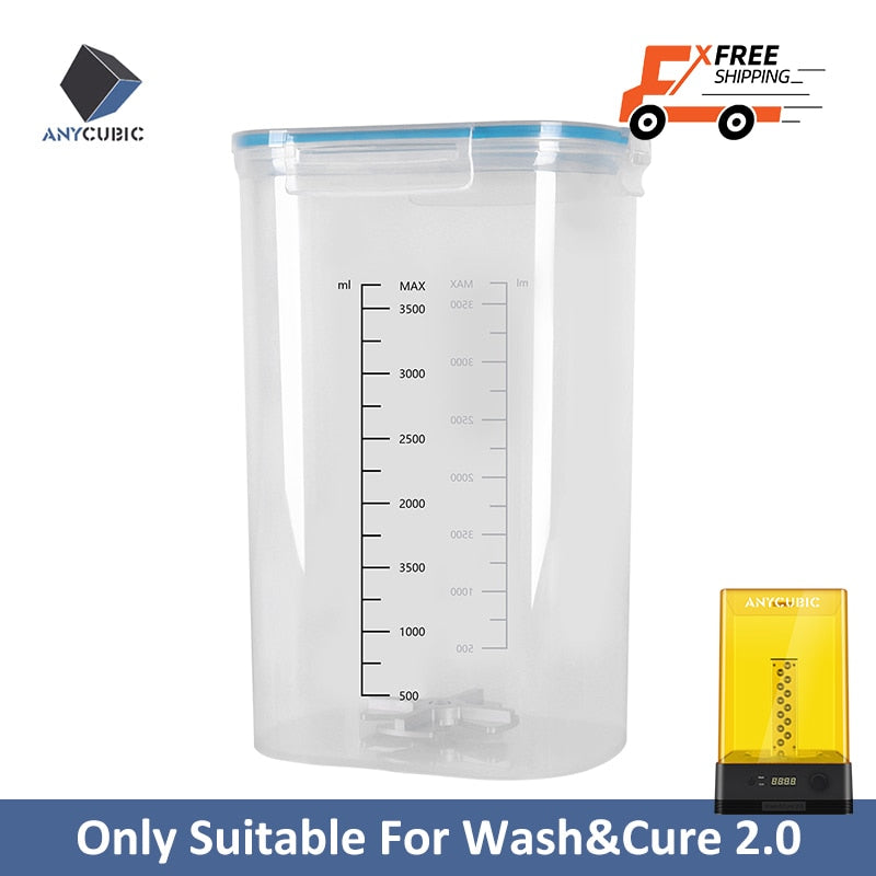 ANYCUBIC 3d Printer Parts Washing Container Cleaning Bucket For Wash and Cure 2.0 405nm UV Resin Washing Curing